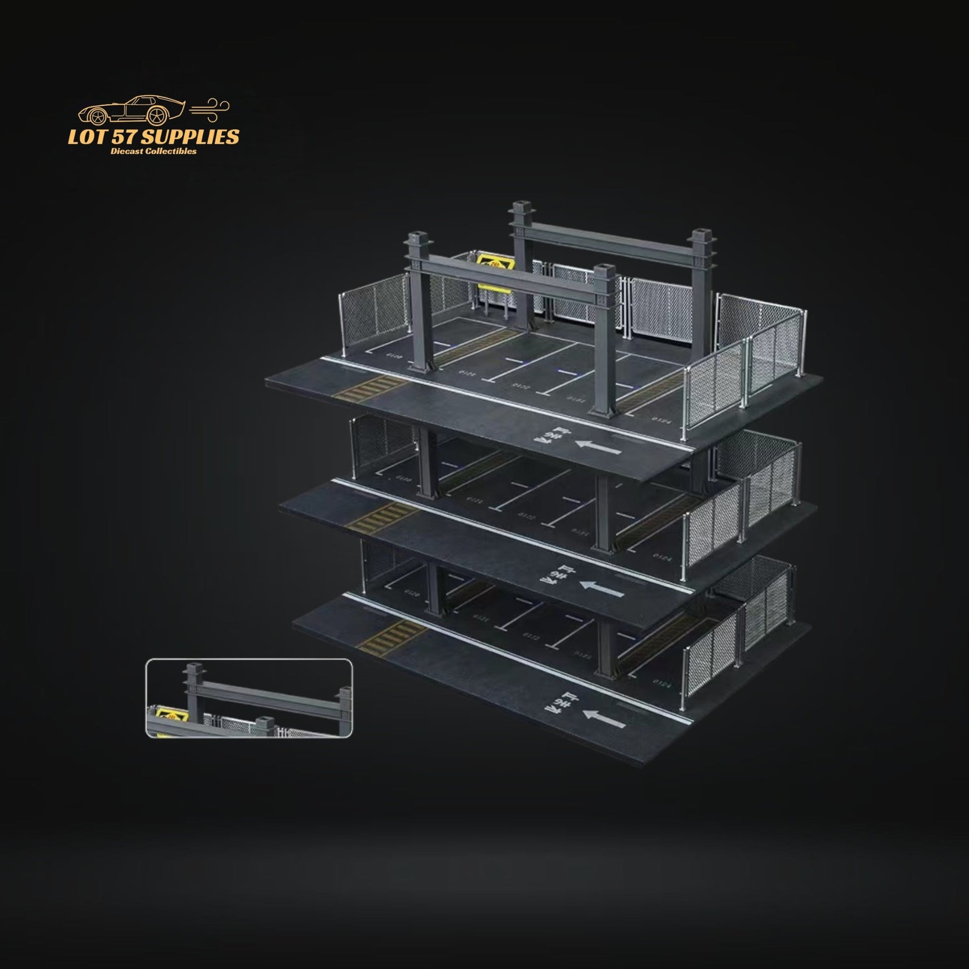 (Pre-Order) MoreArt Parking Scene Model "3 Floor Levels" Diorama 1:64 MO921001-0