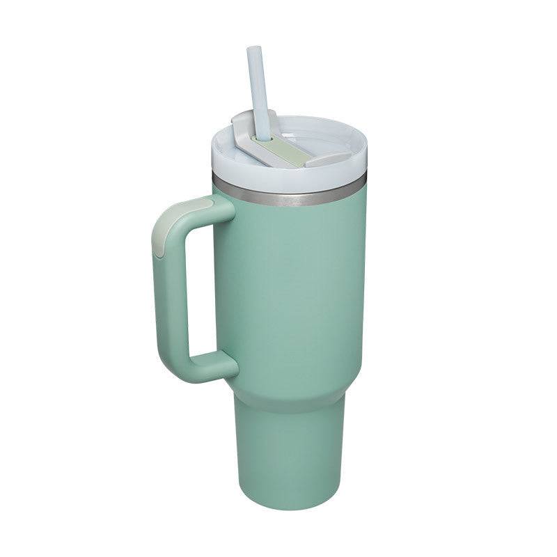 Thermal Mug 40oz Straw Coffee Insulation Cup With Handle BPA Free-8