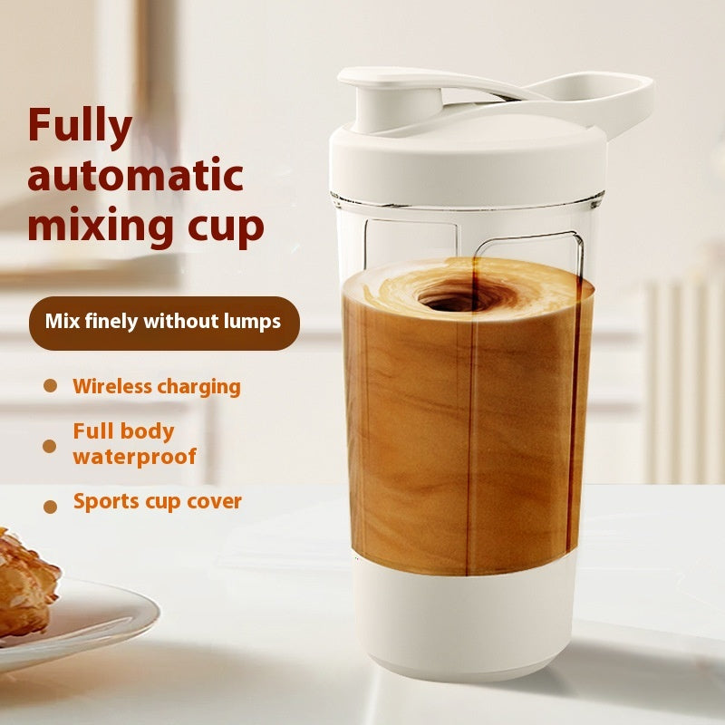 Electric Coffee Milk Protein Powder Mixing Cup - 400Ml/ 14oz Automatic Shaker with 1200mAh Battery-3