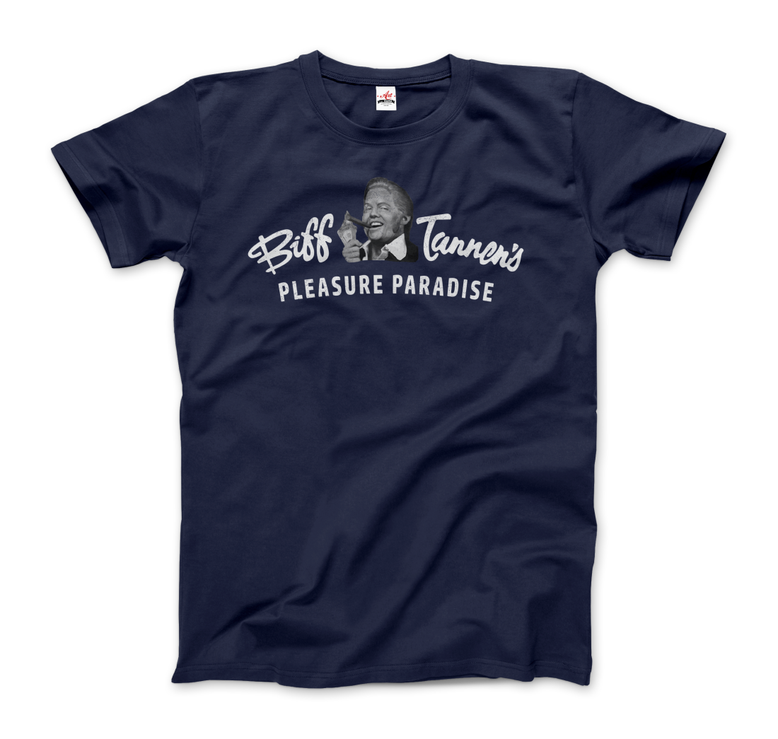 Biff Tannen's Pleasure Paradise Dusted Logo - Back to the Future T-Shirt-7