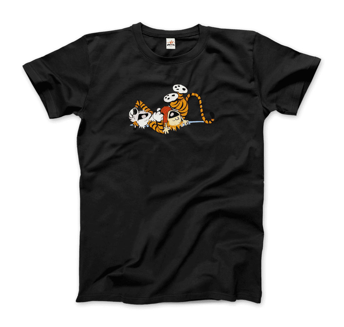 Calvin and Hobbes Laughing on the Floor T-Shirt-5