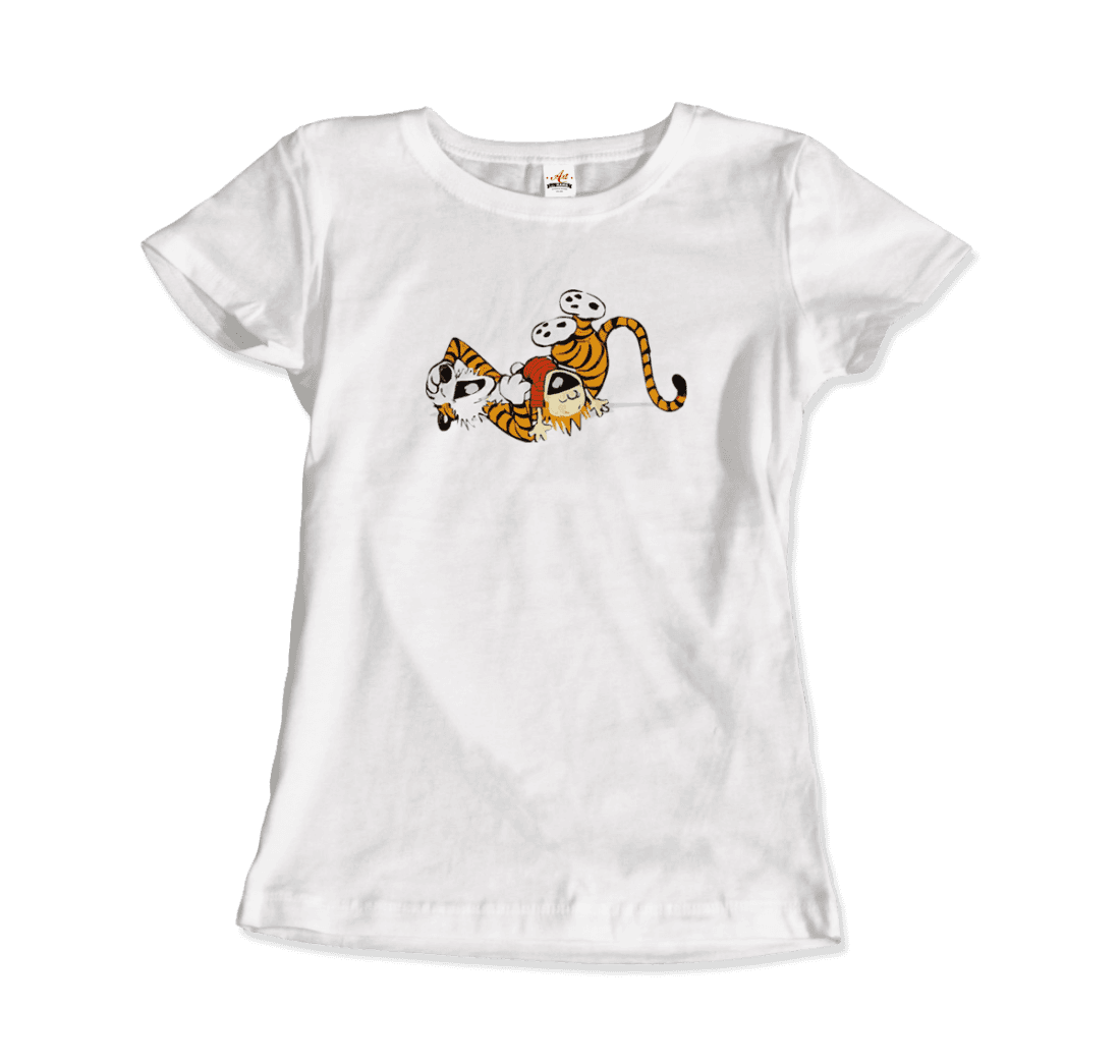 Calvin and Hobbes Laughing on the Floor T-Shirt-11