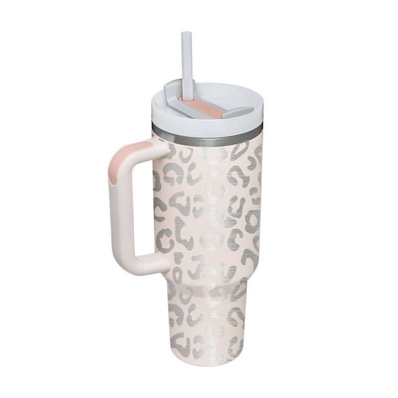 Thermal Mug 40oz Straw Coffee Insulation Cup With Handle BPA Free-16