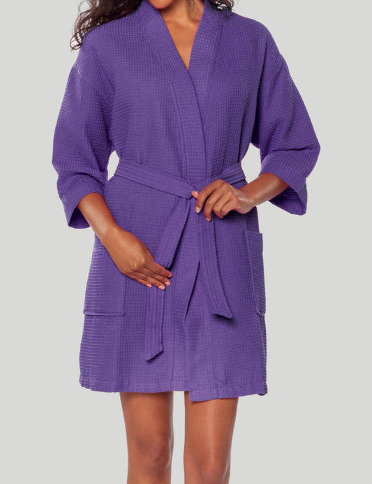 Waffle Spa Bath Robe Short-0