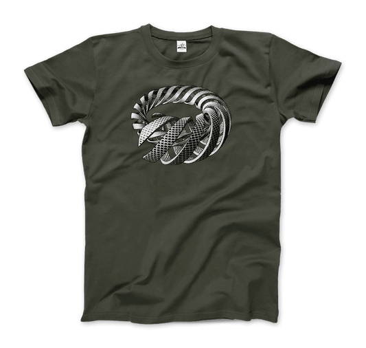 MC Escher Spirals Art T-Shirt-0