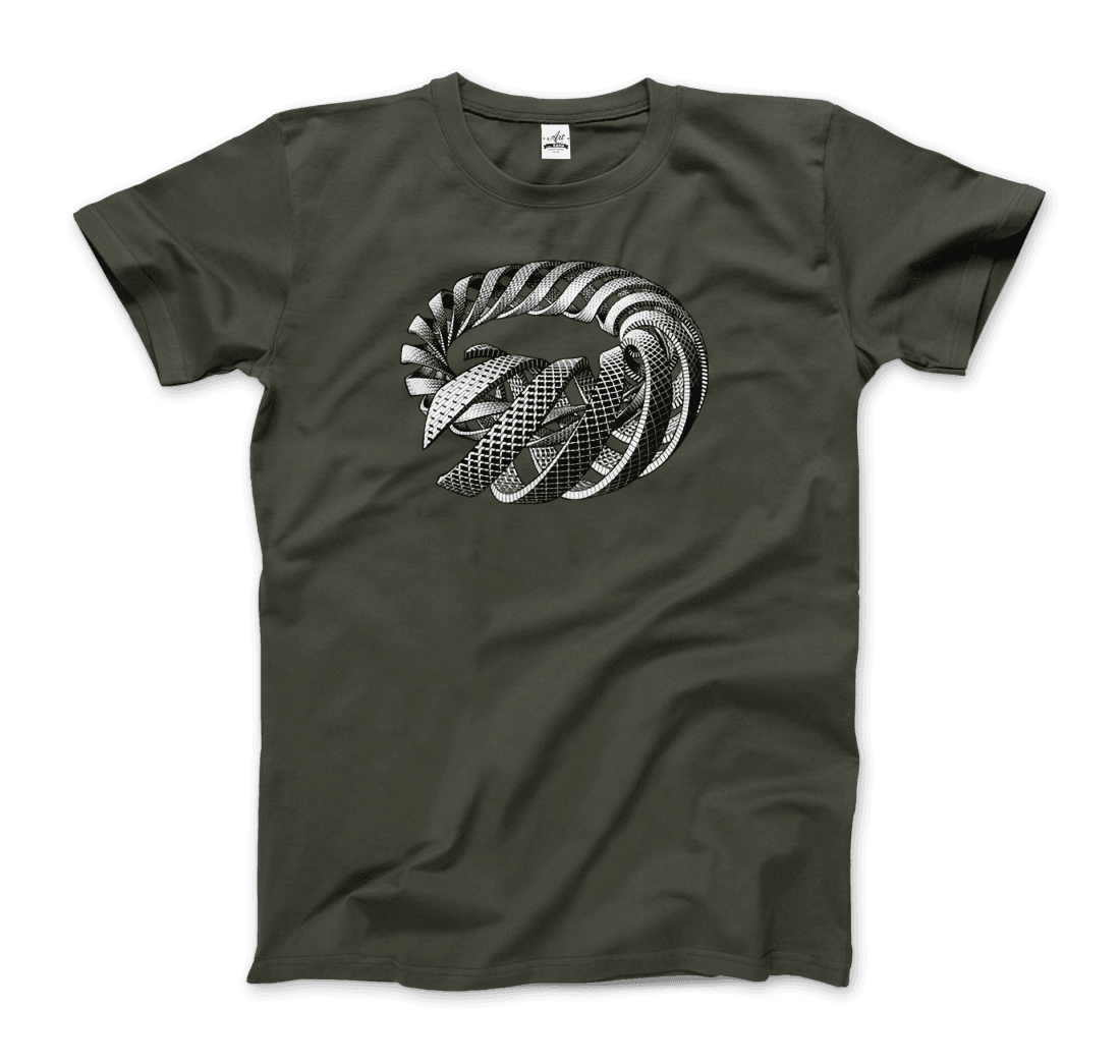 MC Escher Spirals Art T-Shirt-5