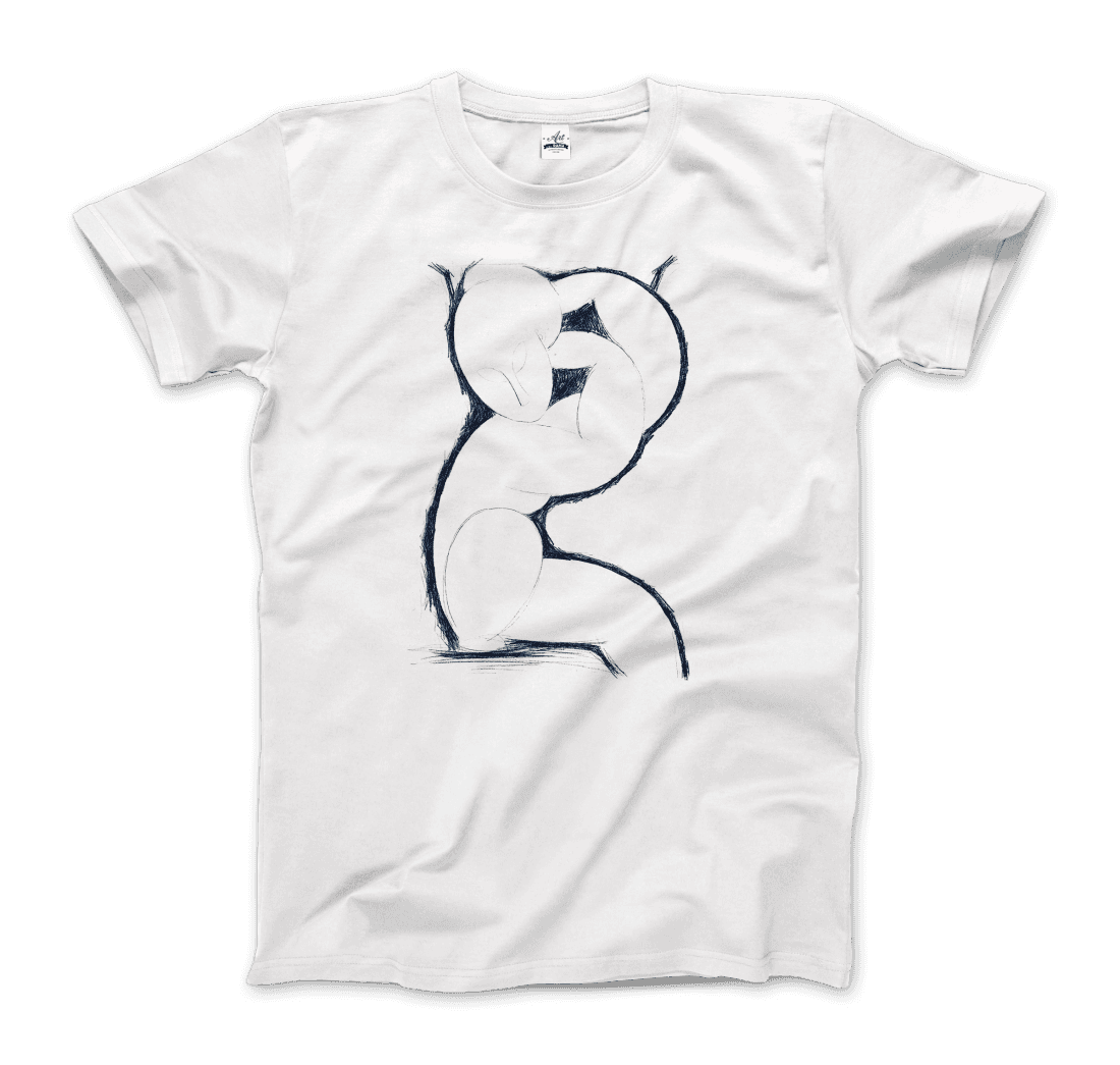 Modigliani - Caryatid Sketch Artwork T-Shirt-0