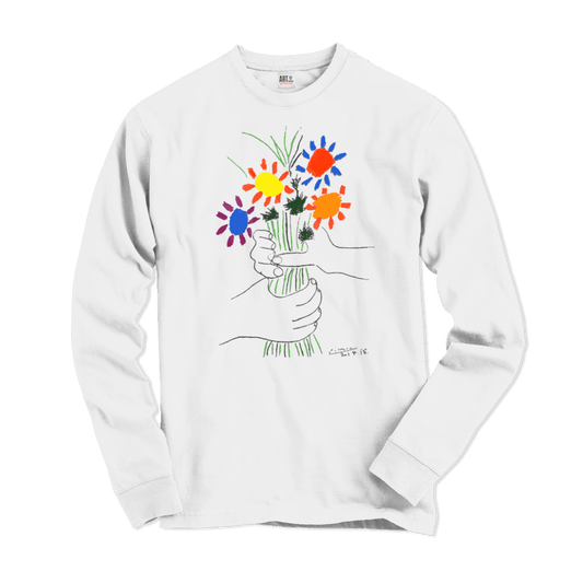 Pablo Picasso Bouquet of Peace 1958 Artwork Long Sleeve Shirt-0