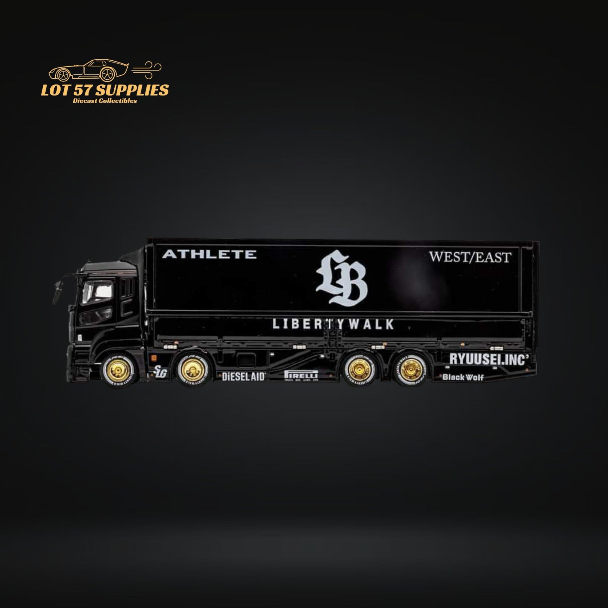 (Pre-Order) GCD x LWBK Mitsubishi Fuso Super Great LBWK Black Truck 1:64-1