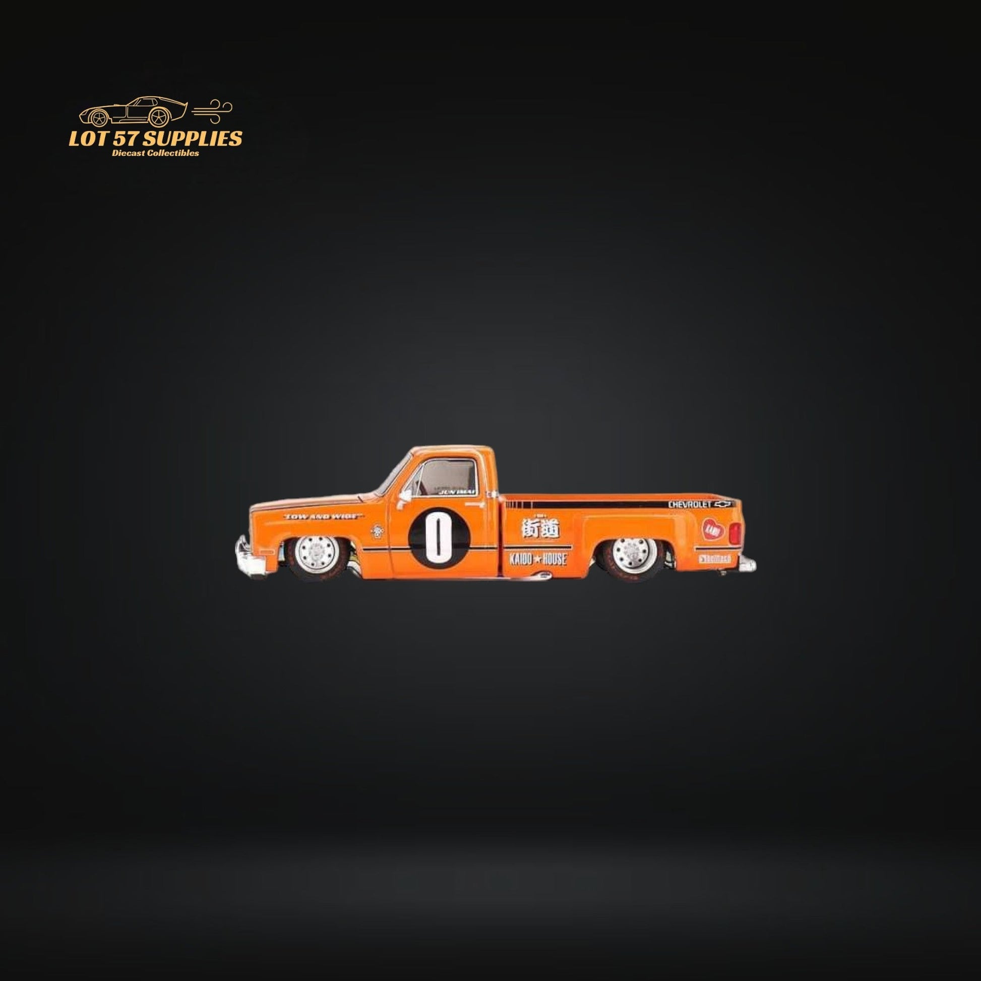 Mini GT x Kaido House Chevrolet Silverado DUALLY KAIDO V2 Orange 1:64 KHMG090-1