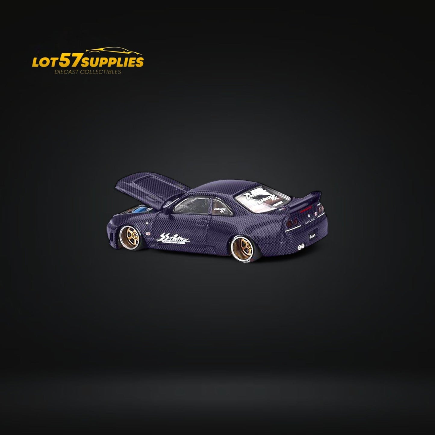 (Pre-Order) Mini GT x Kaido House Nissan Skyline GT-R (R33) Purple Active Carbon R V2 1:64 KHMG163-2