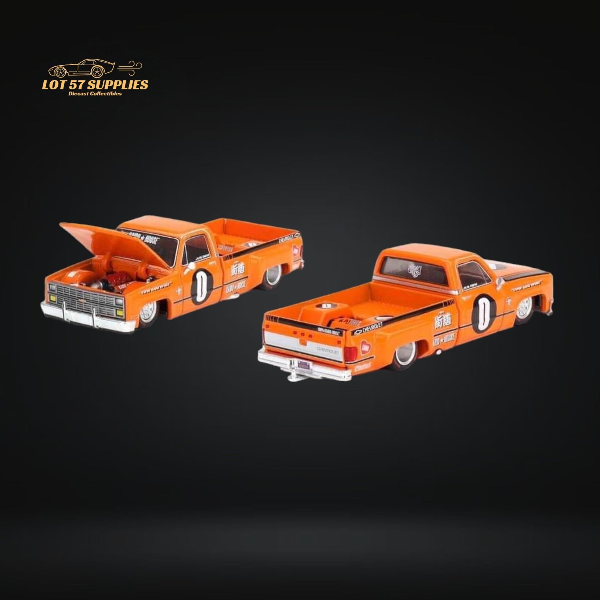 Mini GT x Kaido House Chevrolet Silverado DUALLY KAIDO V2 Orange 1:64 KHMG090-0