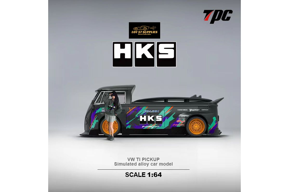 TPC Volkswagen T1 Pick Up with Surfboards HKS Livery 1:64-2