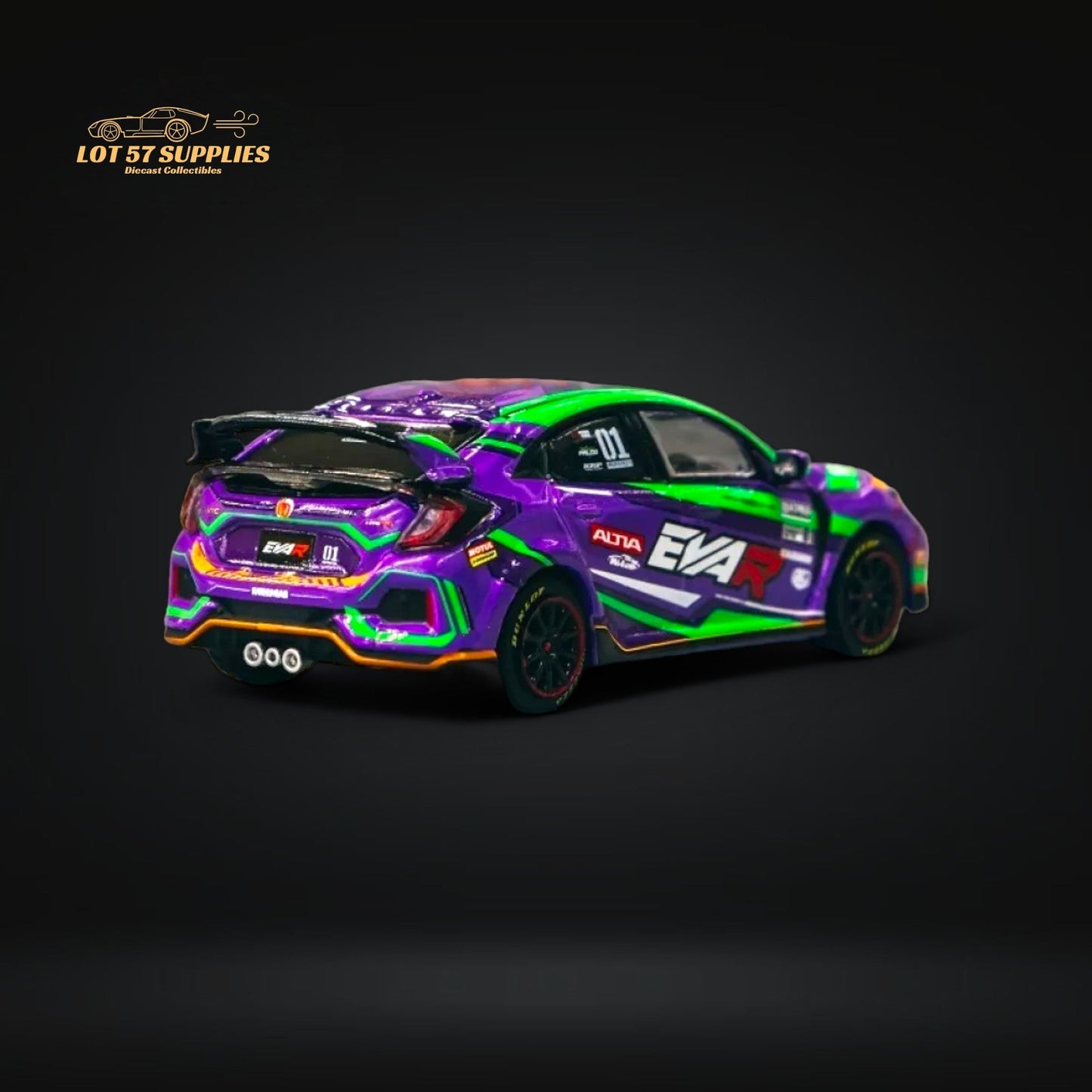 Tarmac Works Honda Civic Type-R FK8 EVA Racing Purple 1:64-1