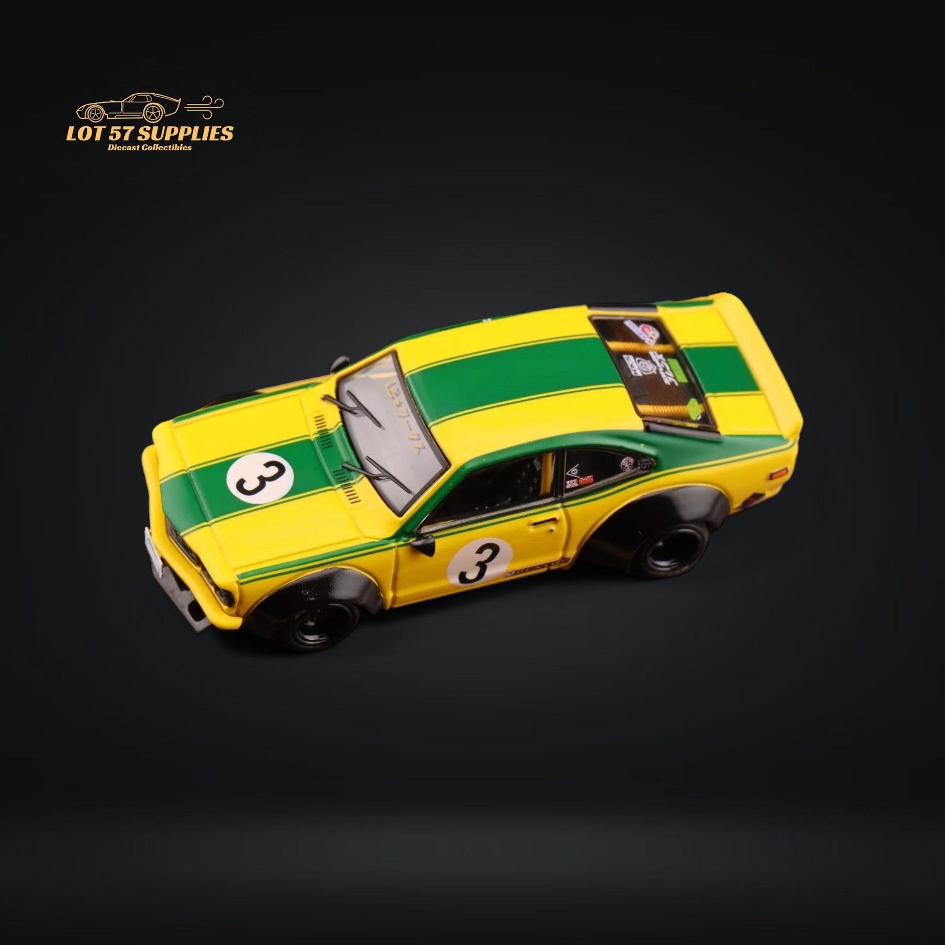 Inno64 Mazda RX-3 Savanna LBWK Yellow Green #3 1:64 IN64-LBWKRX3-01-3