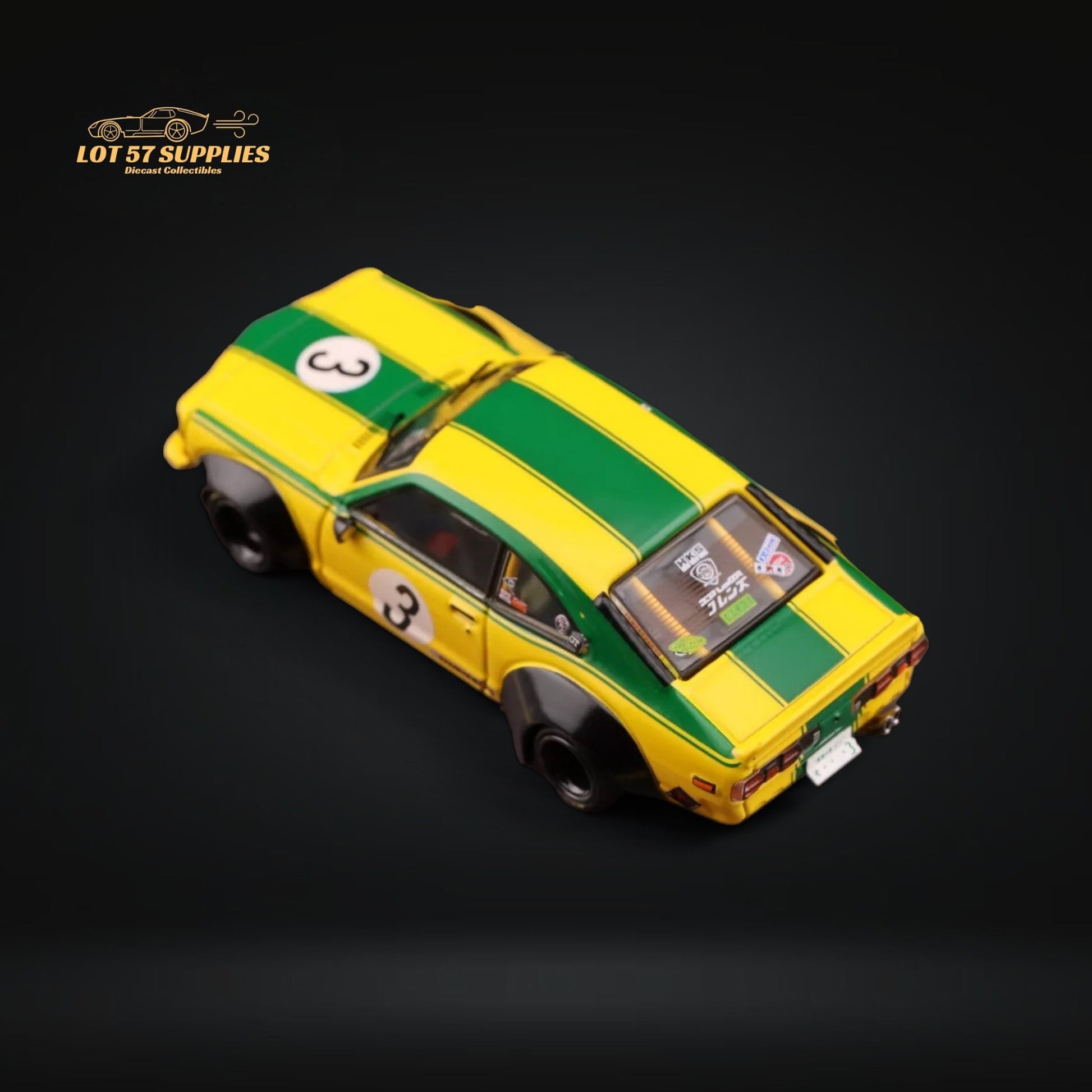 Inno64 Mazda RX-3 Savanna LBWK Yellow Green #3 1:64 IN64-LBWKRX3-01-4