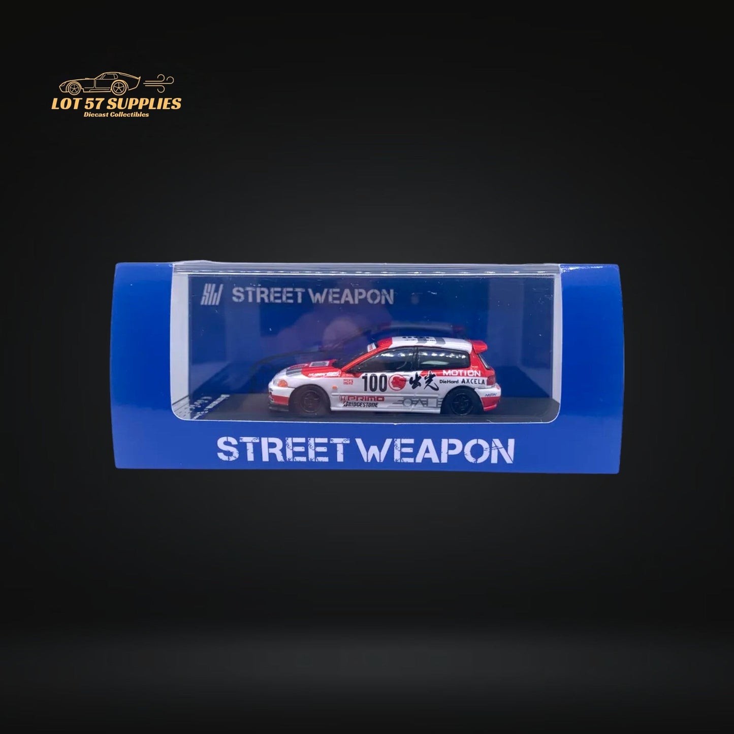 Street Weapon Honda Civic EG6 Idemitsu Street Edition 1:64-3