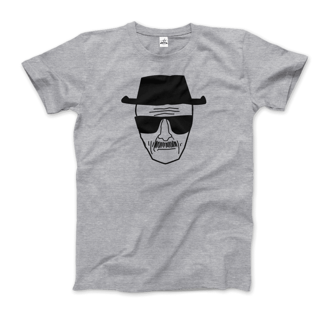 Walter White With Porkpie Hat and Sunglasses Sketch T-Shirt-3