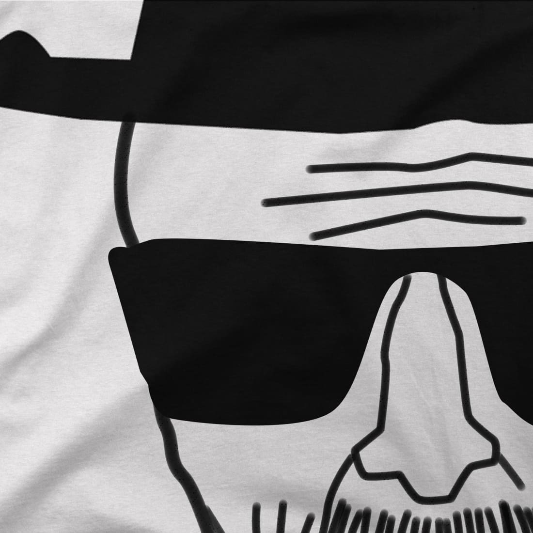 Walter White With Porkpie Hat and Sunglasses Sketch T-Shirt-1