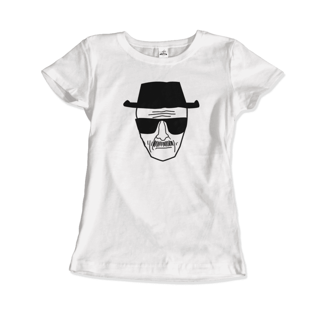 Walter White With Porkpie Hat and Sunglasses Sketch T-Shirt-7