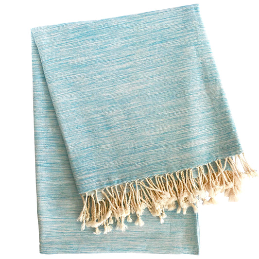 Yalova Ultra Soft Marbled Blanket Throw Turquoise-0